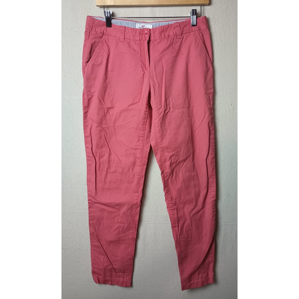 Vineyard Vines Chinos Pants Slzcks Coral Pink Casual Everyday‎ Size 4 U